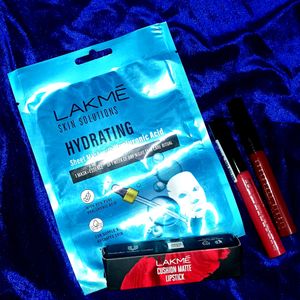 Lakme Lipsticks And Sheet Mask