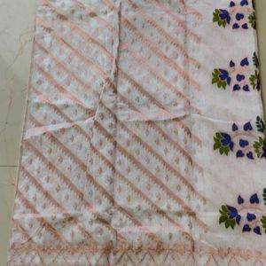 White And Onion Pink Motif jamdani