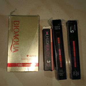 Serum,Lipstick, Eyeshadow, Blush (5 In 1)