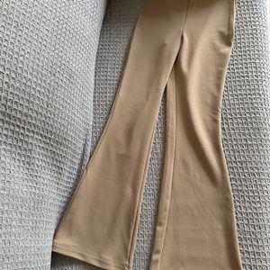 H&M Flared Pants In Beige