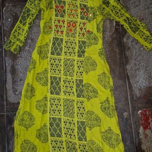 bandhej work kurta