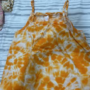 Orange Tie N Die Beautiful Dress For Girls 11-12 Y