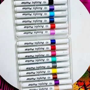 100% New Acrylic 18 Pcs  Marker