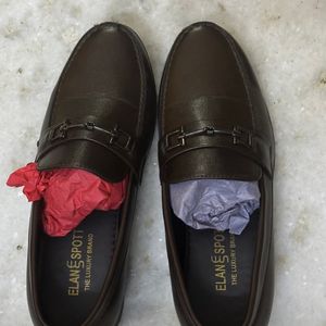 Brown Leather Formal Loafers