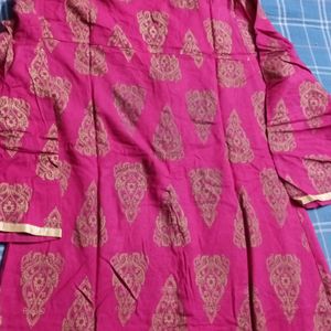 Beautiful Pink Soft Breathable Kurti.