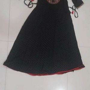 Womens Embroidery Black Kurti