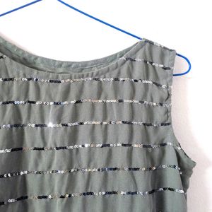 Grey Party Wear Top