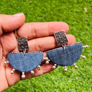 Denim Earrings