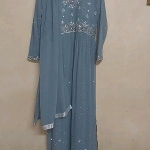 Beautiful Daimond Work Naira Cut Palazo Suit