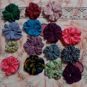 Pack Of 15 Colourfull Scrunchies