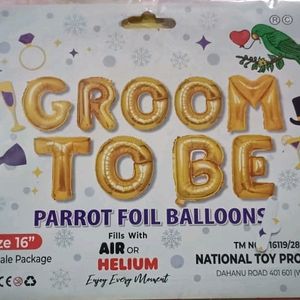 Golden GROOM TO BE Foil Balloon 1set