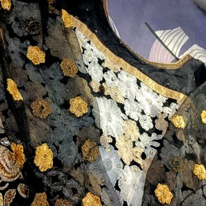 BLACK GOLDEN EMBROIDERED SUIT On Eid