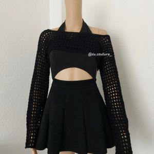 Crochet Square Neck Bolero