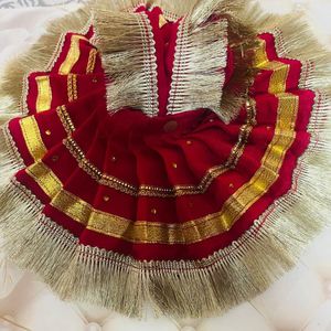 Laddu Gopal Fancy Dress Fabric Sefon Colours Cherr