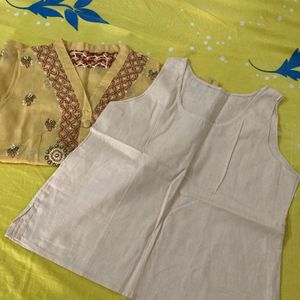 Cotton Chiken Work Kurti