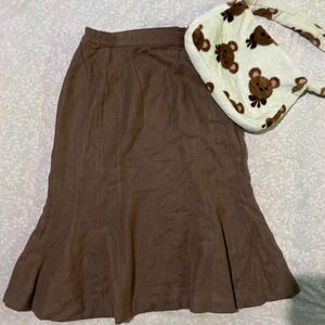 Aesthetic Korean Brown Mermaid Skirt