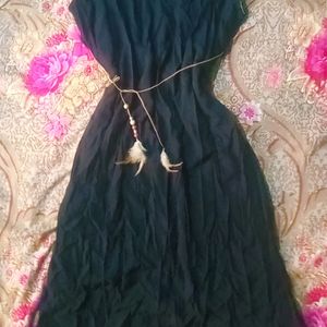 Black Mini Dress With Belt