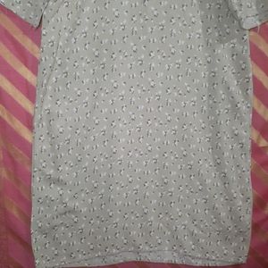 Printed Cotton Pastle Green Kurta (Woman)