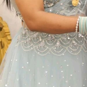 Sky Blue Colour Heavy Lengha Choli,