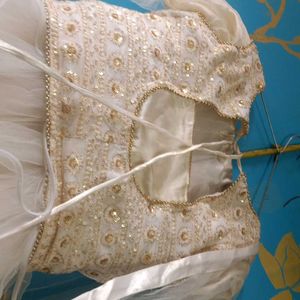 White Lehnga Choli With Dupatta