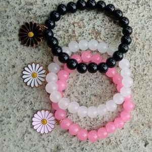 Dainty Daisy Bracelet & Necklace Combo