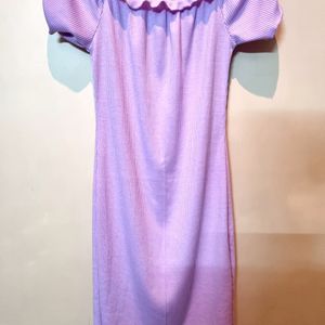 Lavender Off Shoulder Dress