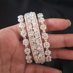 4 Party Wear Elegant Bangles Set