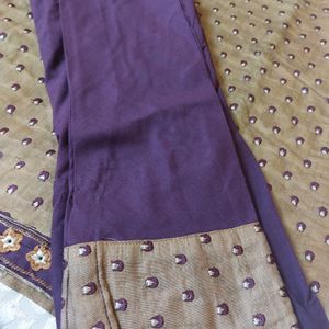 WOMEN STRAIGHT CHANDERI KURTA SET