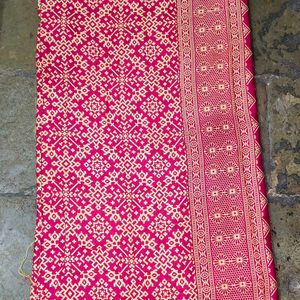 Khadi Silk Designer Ajarakh Printed Saree