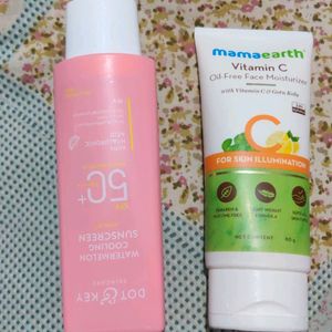 dot and key sunscreen an mamaearth vitamin c