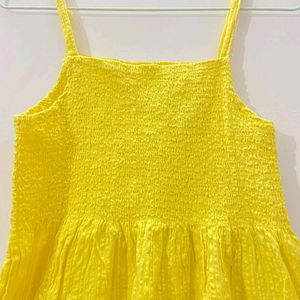 Halter Neck Yellow Dress