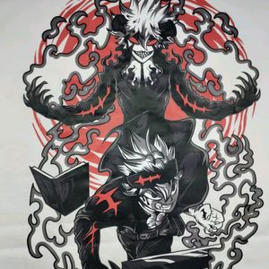 Black Clover ASTA Back Printed Oversized Tshirt