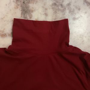 Cherry Red Pinterest-y Aesthetic Turtleneck Top