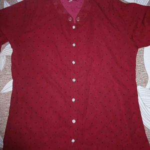 Maroon Ethnic Shirt