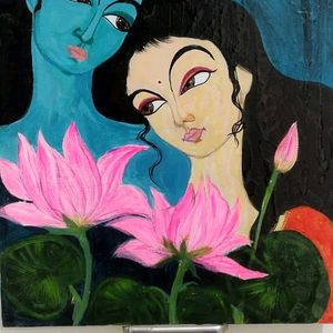 Aclyric Radha Krishna Painting