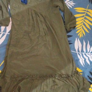 This Is A Olive Colour Used Kurta