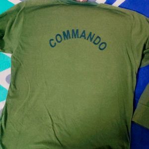 Olive Green Military Style T-shirt