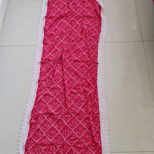 Jaipuri Long Gown With Dupatta