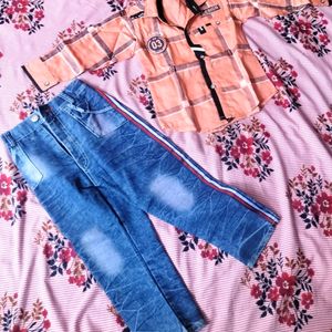 Jeans Shirt Set