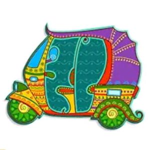 Rickshaw Fridge Magnet