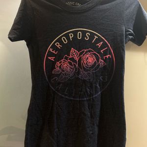 Aeropostale Grey Graphic Print T-shirt