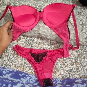 Never Used Amante  Push Up Bra And Thong Se