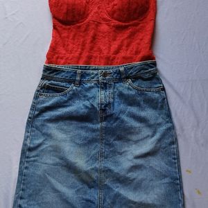 Denim Mini Skirt