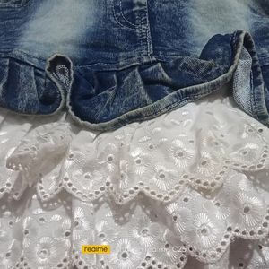 Girls Denim Dungree