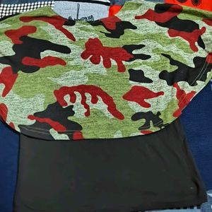 Army Design Top And Necklace Stylish