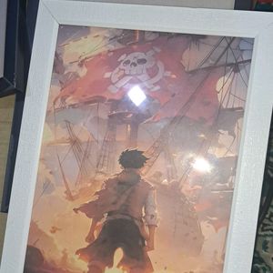 A4 Wall Frame One Piece Monkey D Luffy