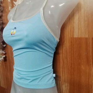 Sky Blue Crop Top