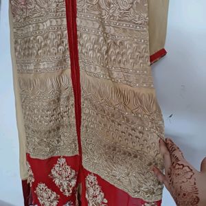 Tailor Stitched Embroidered Kurti with Cotton Lini