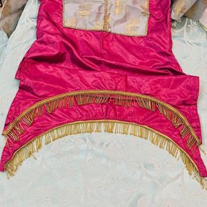 Party Wear Patiyala Set With Glass Lace