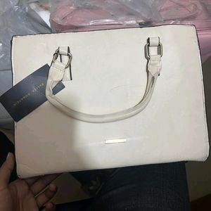 White Handbag Purse Clutch Slingbag Bag